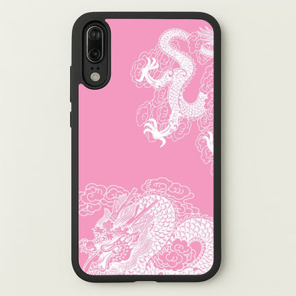 Pink Background Dragon  - Dragon Phone Case for Huawei P20