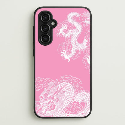 Pink Background Dragon  - Dragon Phone Case for Galaxy A14