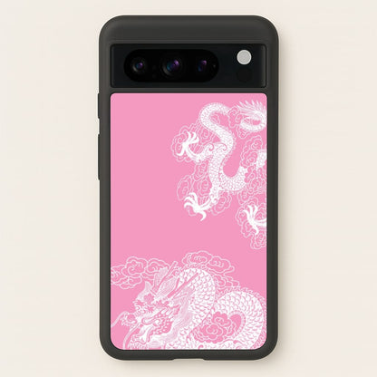 Pink Background Dragon  - Dragon Phone Case for Google Pixel 8 Pro