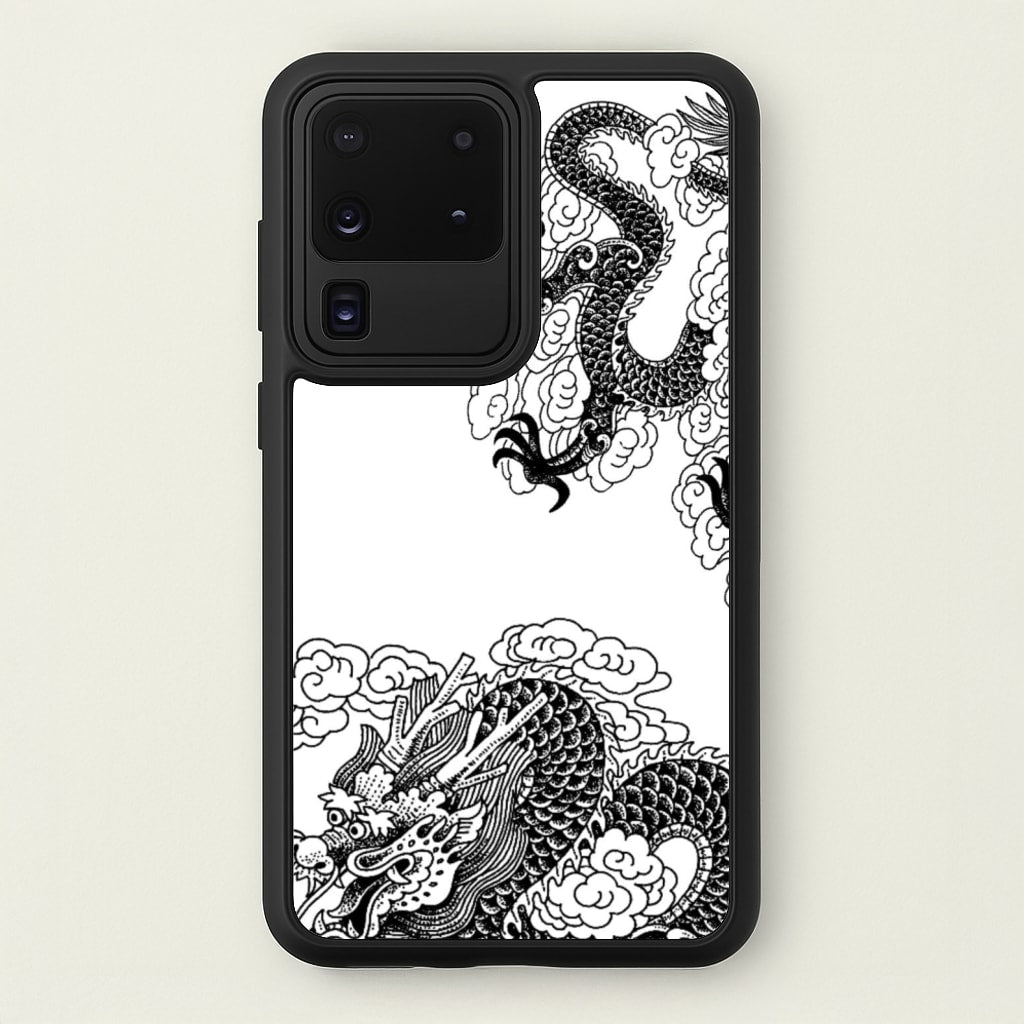 Black Dragon  - Dragon Phone Case for Galaxy S20 Ultra