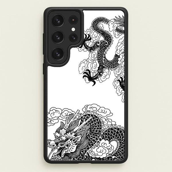 Black Dragon  - Dragon Phone Case for Galaxy S23 Ultra