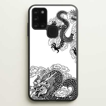 Black Dragon  - Dragon Phone Case for Galaxy A21s