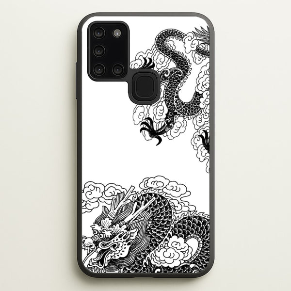 Black Dragon  - Dragon Phone Case for Galaxy A21s