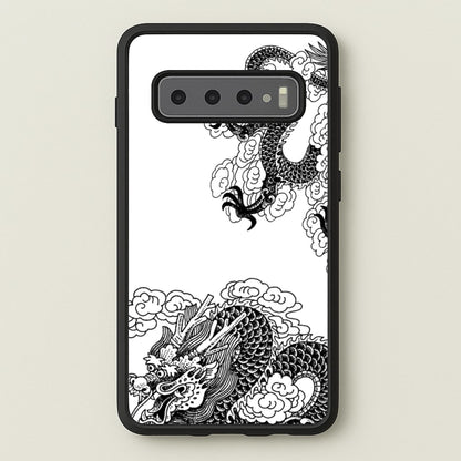 Black Dragon  - Dragon Phone Case for Galaxy S10 Plus