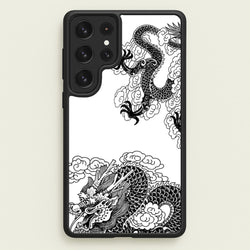 Black Dragon  - Dragon Phone Case for Galaxy S22 Ultra