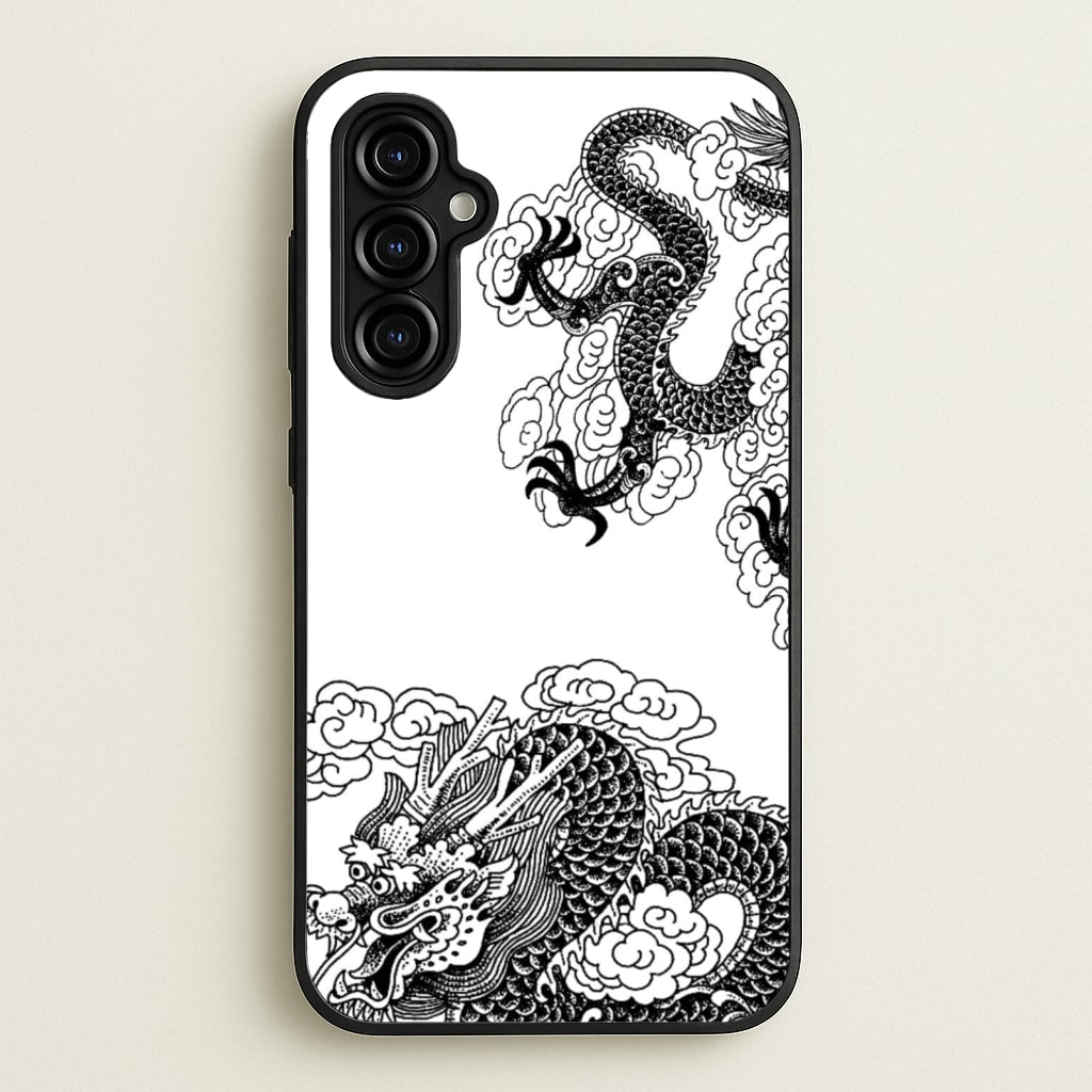 Black Dragon  - Dragon Phone Case for Galaxy A54