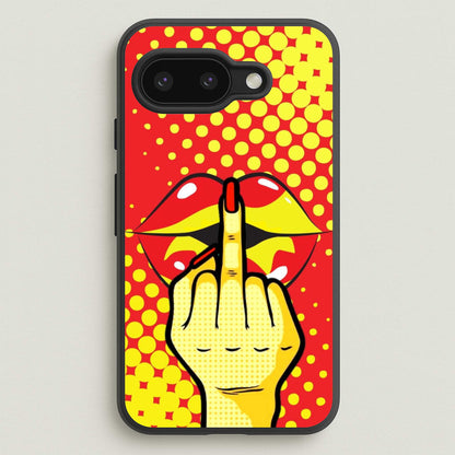 Middle Finger Kiss - Pop Art  - Pop Art Phone Case for Google Pixel 9a