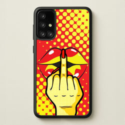 Middle Finger Kiss - Pop Art  - Pop Art Phone Case for Galaxy A71