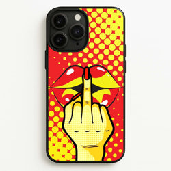 Middle Finger Kiss - Pop Art  - Pop Art Phone Case for iPhone 11 Pro Max