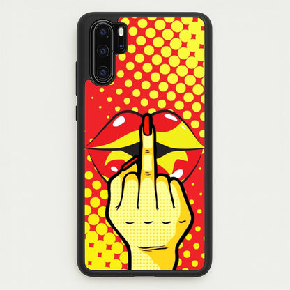 Middle Finger Kiss - Pop Art  - Pop Art Phone Case for Huawei P30 Pro
