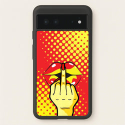 Middle Finger Kiss - Pop Art  - Pop Art Phone Case for Google Pixel 6