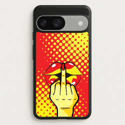 Middle Finger Kiss - Pop Art  - Pop Art Phone Case for Google Pixel 9 / 9 Pro