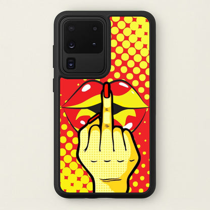 Middle Finger Kiss - Pop Art  - Pop Art Phone Case for Galaxy S20 Ultra