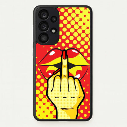 Middle Finger Kiss - Pop Art  - Pop Art Phone Case for Galaxy A53