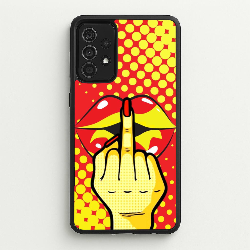 Middle Finger Kiss - Pop Art  - Pop Art Phone Case for Galaxy A52 / A52s