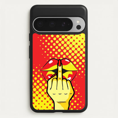 Middle Finger Kiss - Pop Art  - Pop Art Phone Case for Google Pixel 9 Pro XL