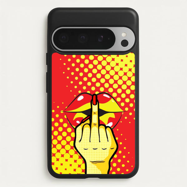 Middle Finger Kiss - Pop Art  - Pop Art Phone Case for Google Pixel 9 Pro XL