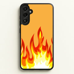 Orange Flame  - Flame Phone Case for Galaxy A36