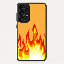 Orange Flame  - Flame Phone Case for Galaxy A53