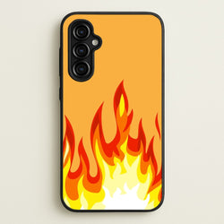 Orange Flame  - Flame Phone Case for Galaxy A54
