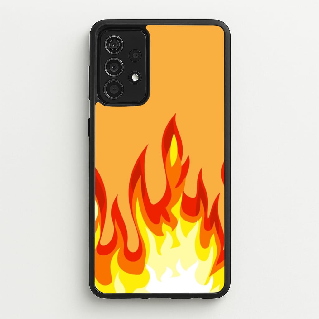 Orange Flame  - Flame Phone Case for Galaxy A52 / A52s