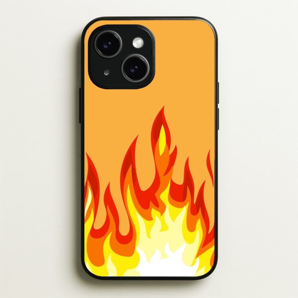 Orange Flame  - Flame Phone Case for iPhone 15 Plus