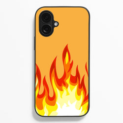 Orange Flame  - Flame Phone Case for iPhone 16 Plus