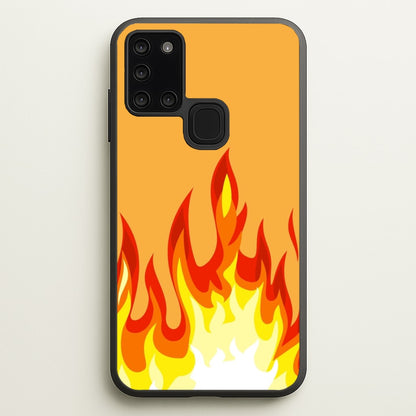 Orange Flame  - Flame Phone Case for Galaxy A21s