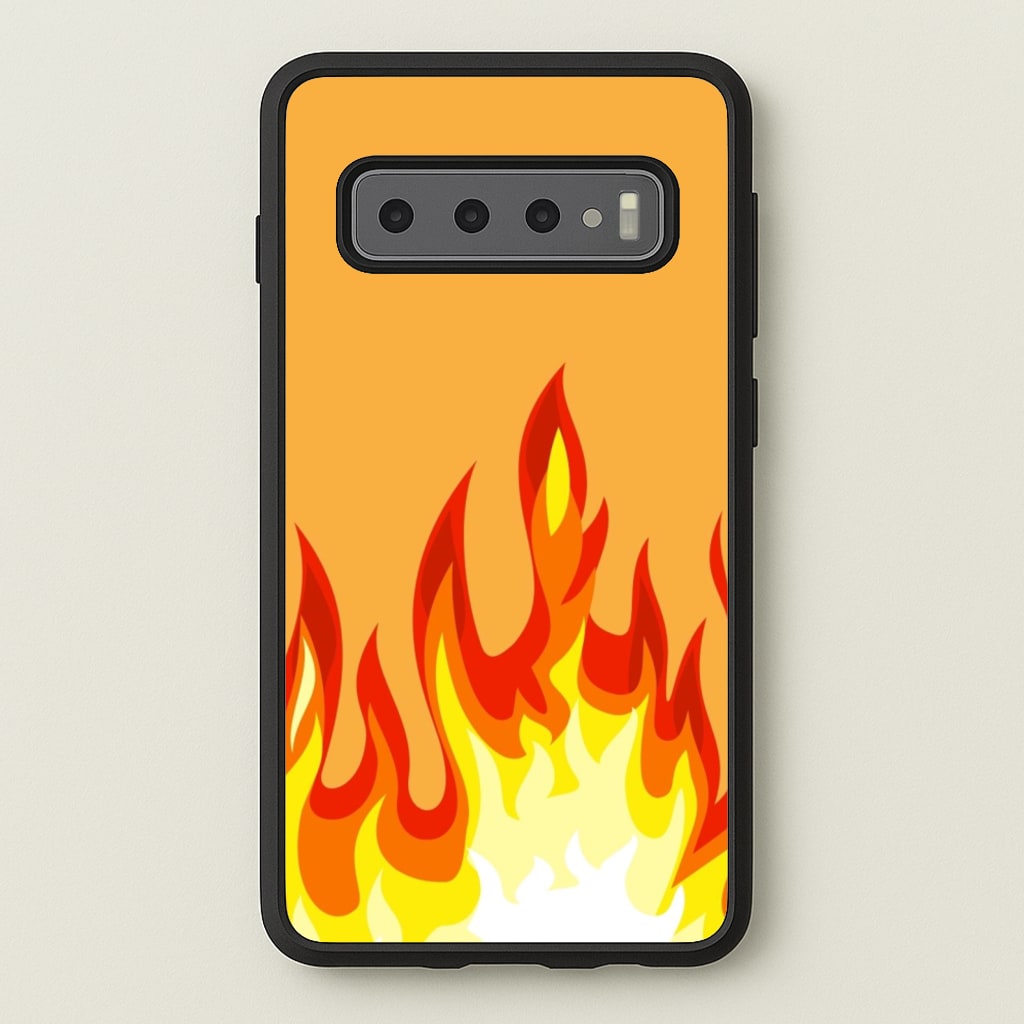 Orange Flame  - Flame Phone Case for Galaxy S10 Plus