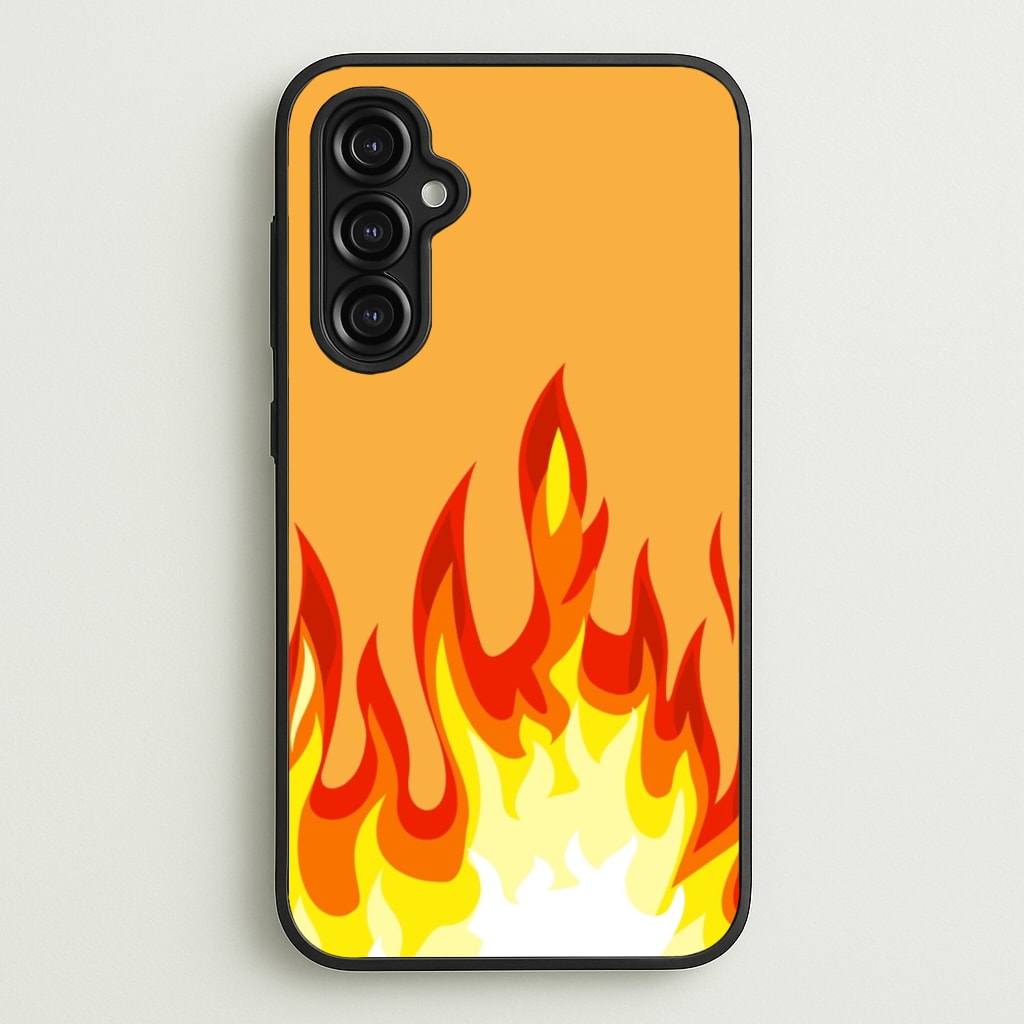 Orange Flame  - Flame Phone Case for Galaxy A14
