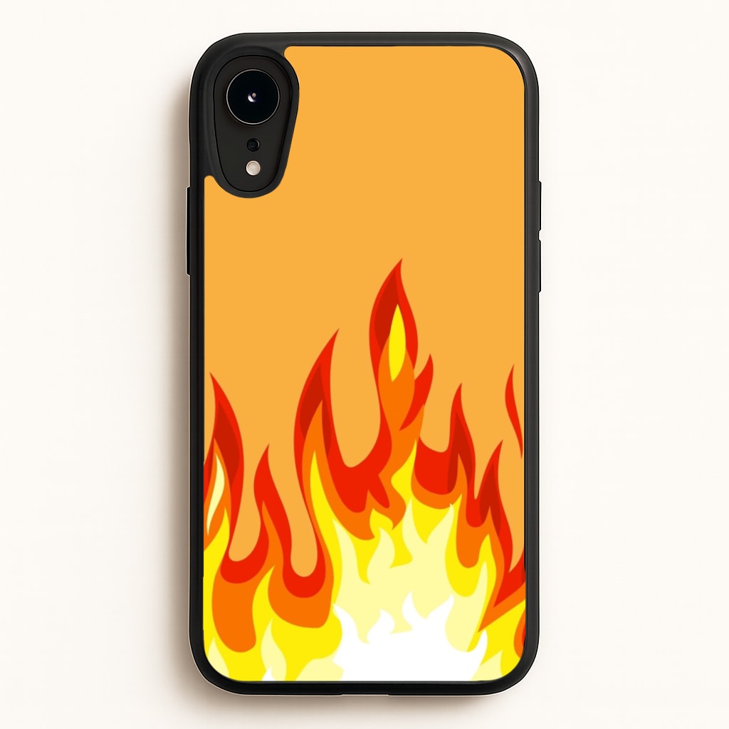 Orange Flame  - Flame Phone Case for iPhone XR