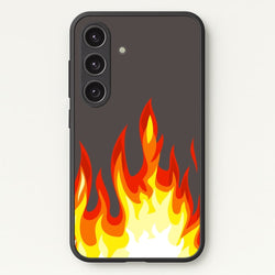 Grey Flame  - Flame Phone Case for Galaxy S25 Plus