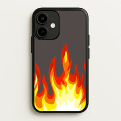 Grey Flame  - Flame Phone Case for iPhone 12 Mini