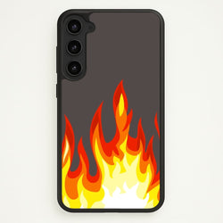 Grey Flame  - Flame Phone Case for Galaxy S23