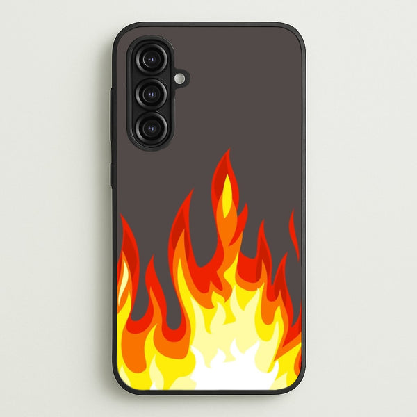 Grey Flame  - Flame Phone Case for Galaxy A16