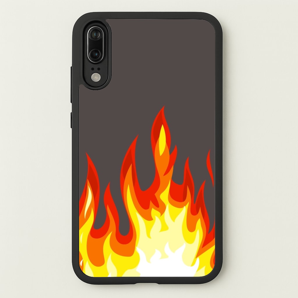 Grey Flame  - Flame Phone Case for Huawei P20