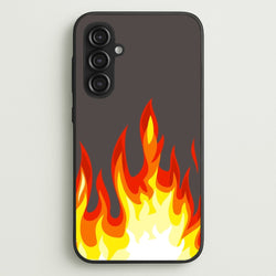 Grey Flame  - Flame Phone Case for Galaxy S23FE