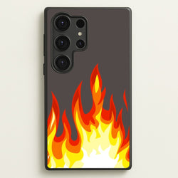 Grey Flame  - Flame Phone Case for Galaxy S25 Ultra