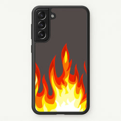 Grey Flame  - Flame Phone Case for Galaxy S22