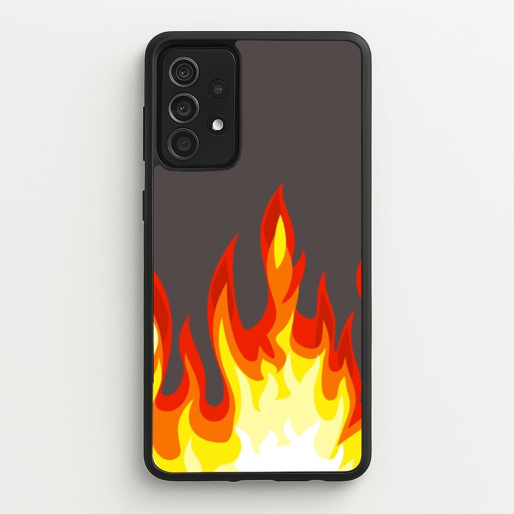 Grey Flame  - Flame Phone Case for Galaxy A52 / A52s