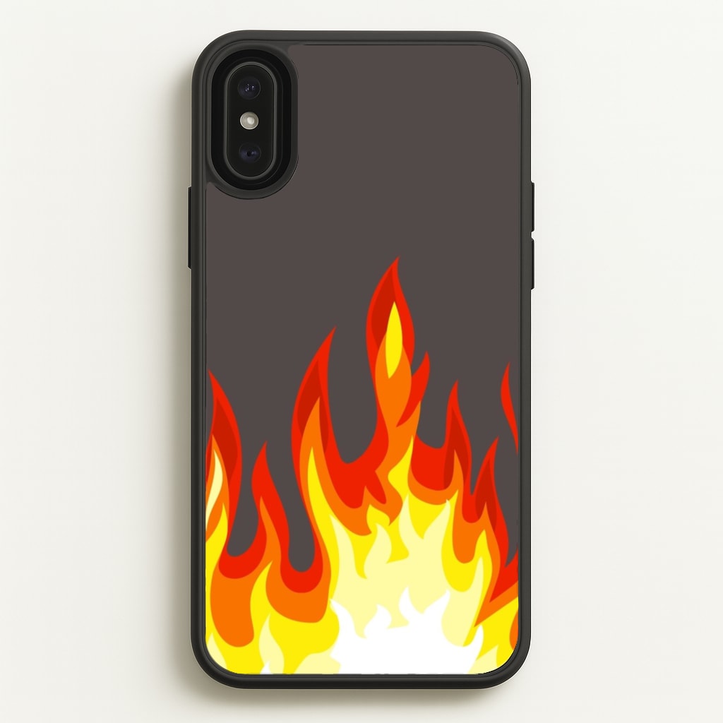 Grey Flame  - Flame Phone Case for iPhone XS Max