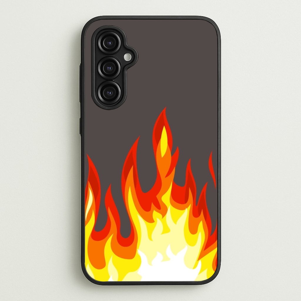 Grey Flame  - Flame Phone Case for Galaxy A14