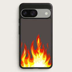 Grey Flame  - Flame Phone Case for Google Pixel 9 / 9 Pro