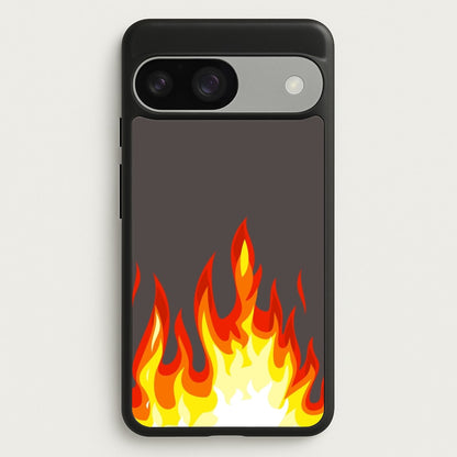 Grey Flame  - Flame Phone Case for Google Pixel 9 / 9 Pro