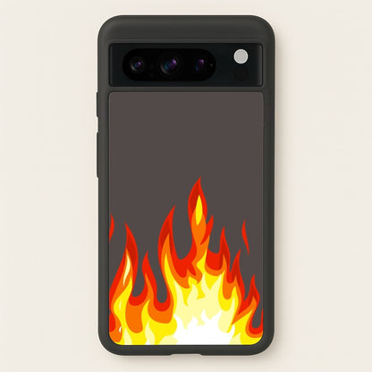 Grey Flame  - Flame Phone Case for Google Pixel 8 Pro