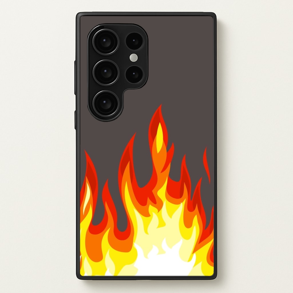 Grey Flame  - Flame Phone Case for Galaxy S24 Ultra
