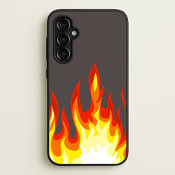 Grey Flame  - Flame Phone Case for Galaxy A54
