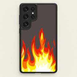 Grey Flame  - Flame Phone Case for Galaxy S23 Ultra