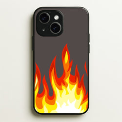 Grey Flame  - Flame Phone Case for iPhone 15