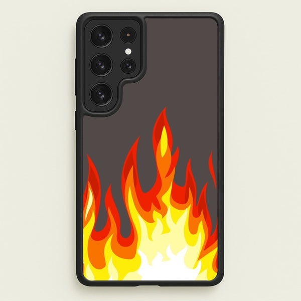 Grey Flame  - Flame Phone Case for Galaxy S22 Ultra